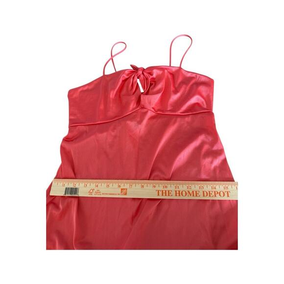 Annique Rosa Puleo Szule Maxi Night Gown Keyhole Cut Out Pink Coral Sz M - Picture 10 of 13